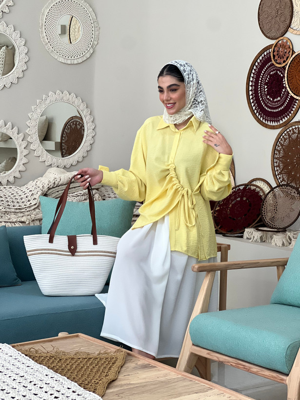 شومیز زرد کرهای