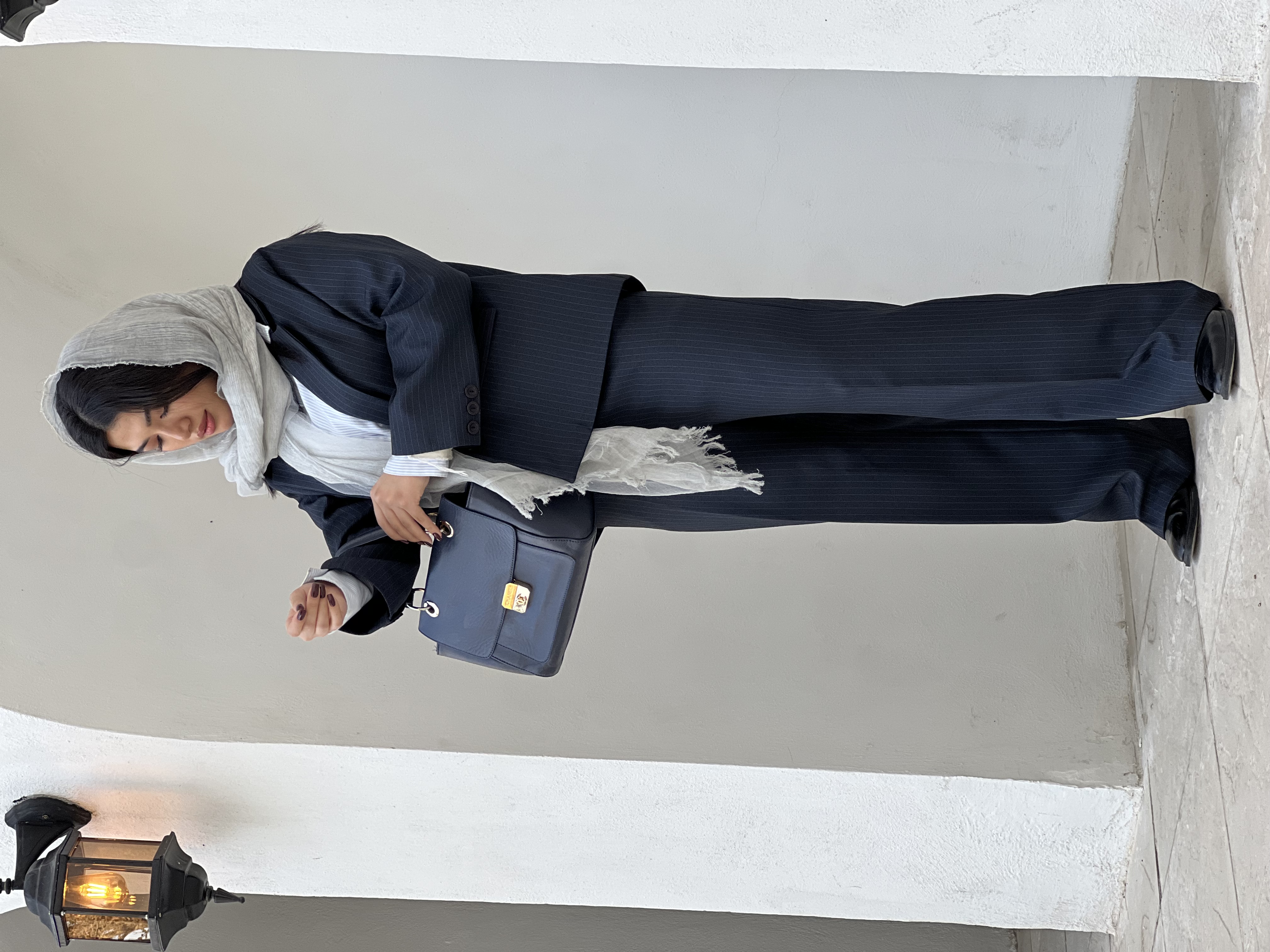 کت و شلوار زنانه راه راه دیپلمات