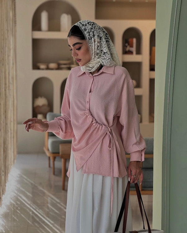 شومیز صورتی زنانه